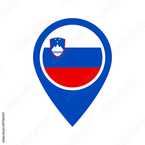 Slovenia flag location icon Free Download Slovenia flag location icon - GFXLoad