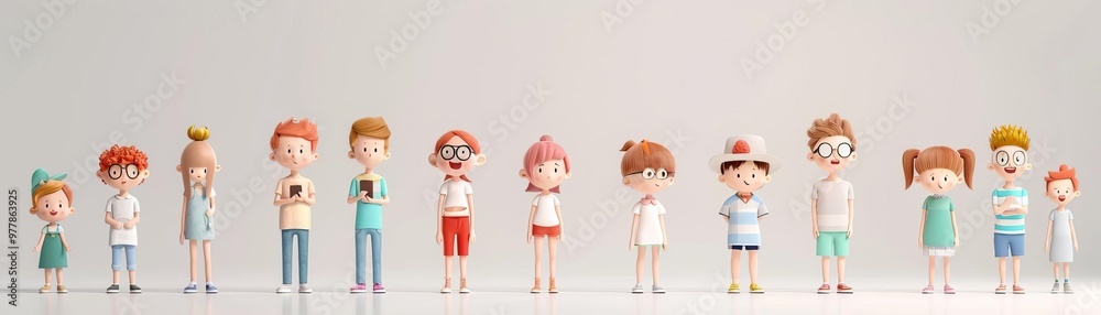Cute 3D cartoon characters using a digital platform for parentteacher communication, enhancing transparency and engagement Cute 3D cartoon characters using a digital platform for parentteacher communication, enhancing transparency and engagement