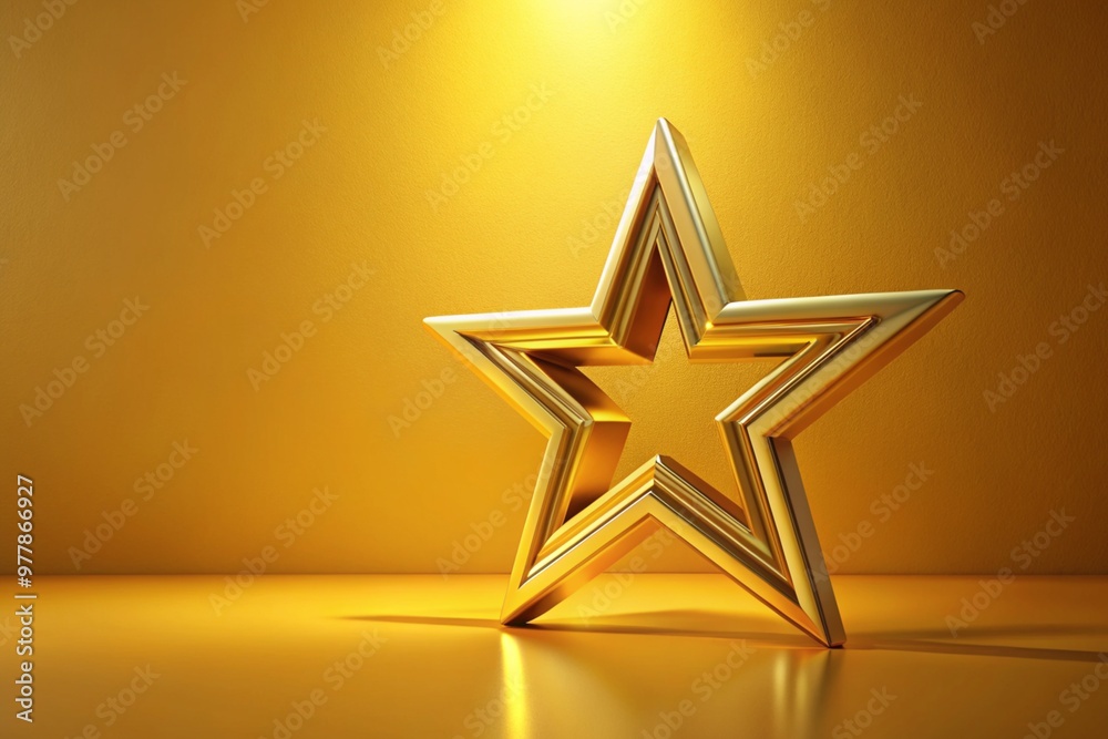 3D gold star and colorful background 3D gold star and colorful background