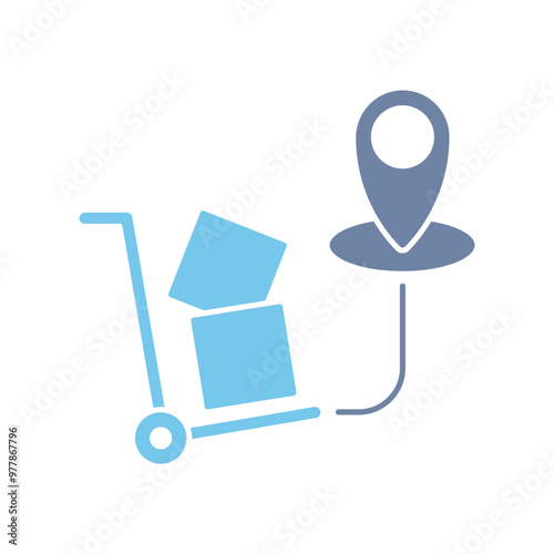 last mile delivery concept line icon. Simple element illustration. last mile delivery concept outline symbol design.