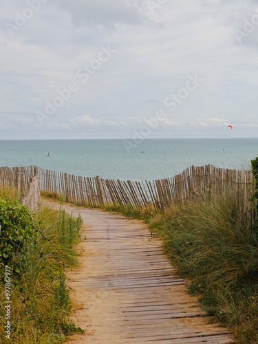 sand dunes and beach Ré island