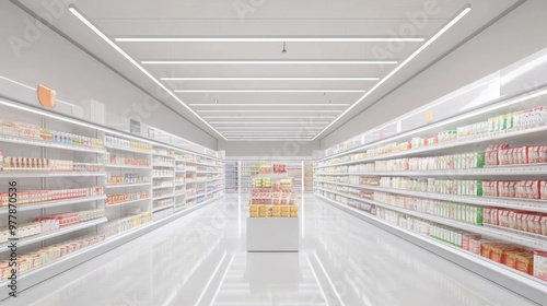 Minimalist Grocery Store Interior