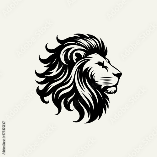 Lion head logo icon, lion face vector Illustration, on an isolated background, EPS