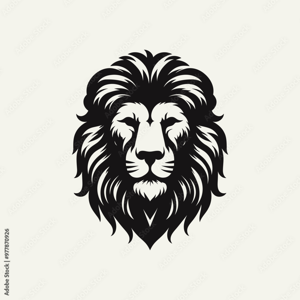 Fototapeta premium Lion head logo icon, lion face vector Illustration, on an isolated background, EPS