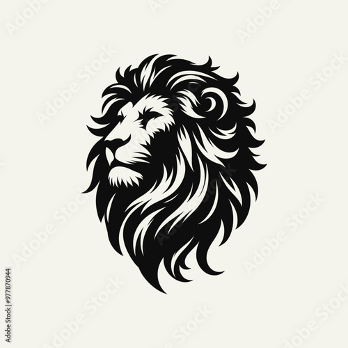 Lion head logo icon, lion face vector Illustration, on an isolated background, EPS