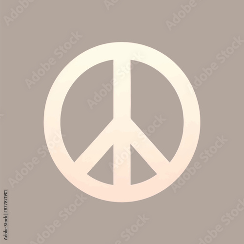 Minimalist peace symbol design