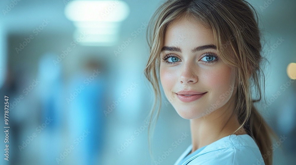 a Young nurse working attentively in a hospital setting, providing care and support. a Young nurse working attentively in a hospital setting, providing care and support.