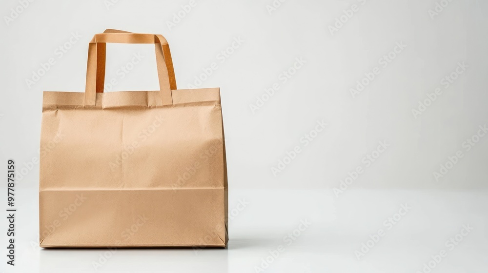 Brown Paper Bag on White Background Brown Paper Bag on White Background