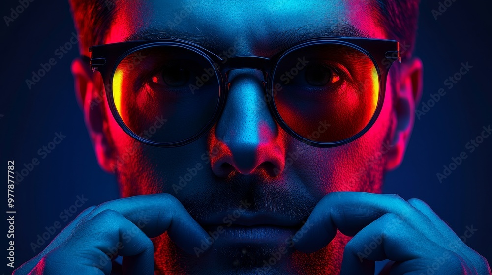 A man with glasses is looking at the camera A man with glasses is looking at the camera