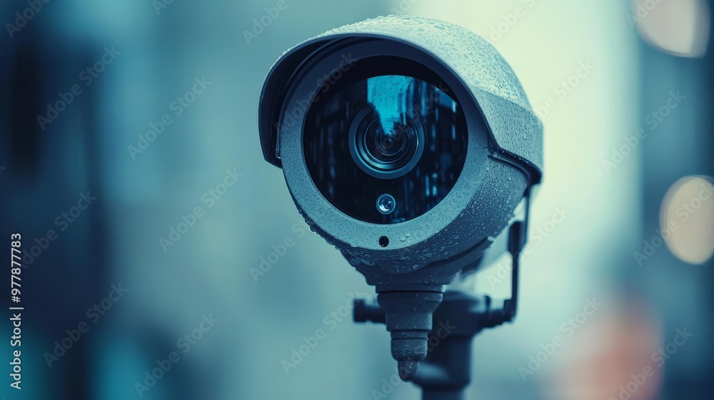 A camera is pointed at the sky A camera is pointed at the sky