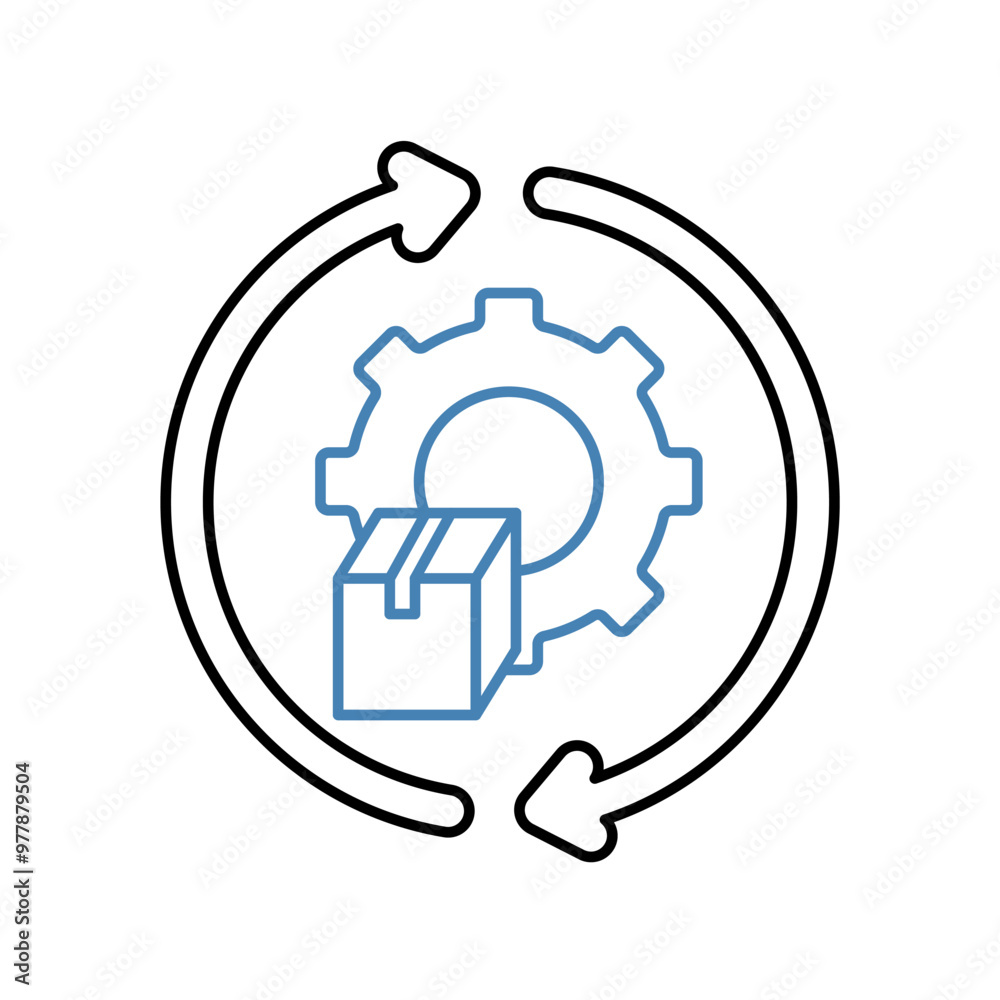 reverse logistics concept line icon. Simple element illustration. reverse logistics concept outline symbol design. reverse logistics concept line icon. Simple element illustration. reverse logistics concept outline symbol design.