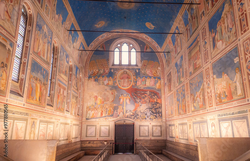 Architectural detail of a church in the city of Padua in Italy