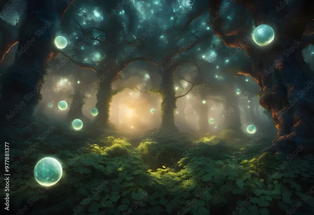 Fototapeta premium A Magical Forest with Magic All Around