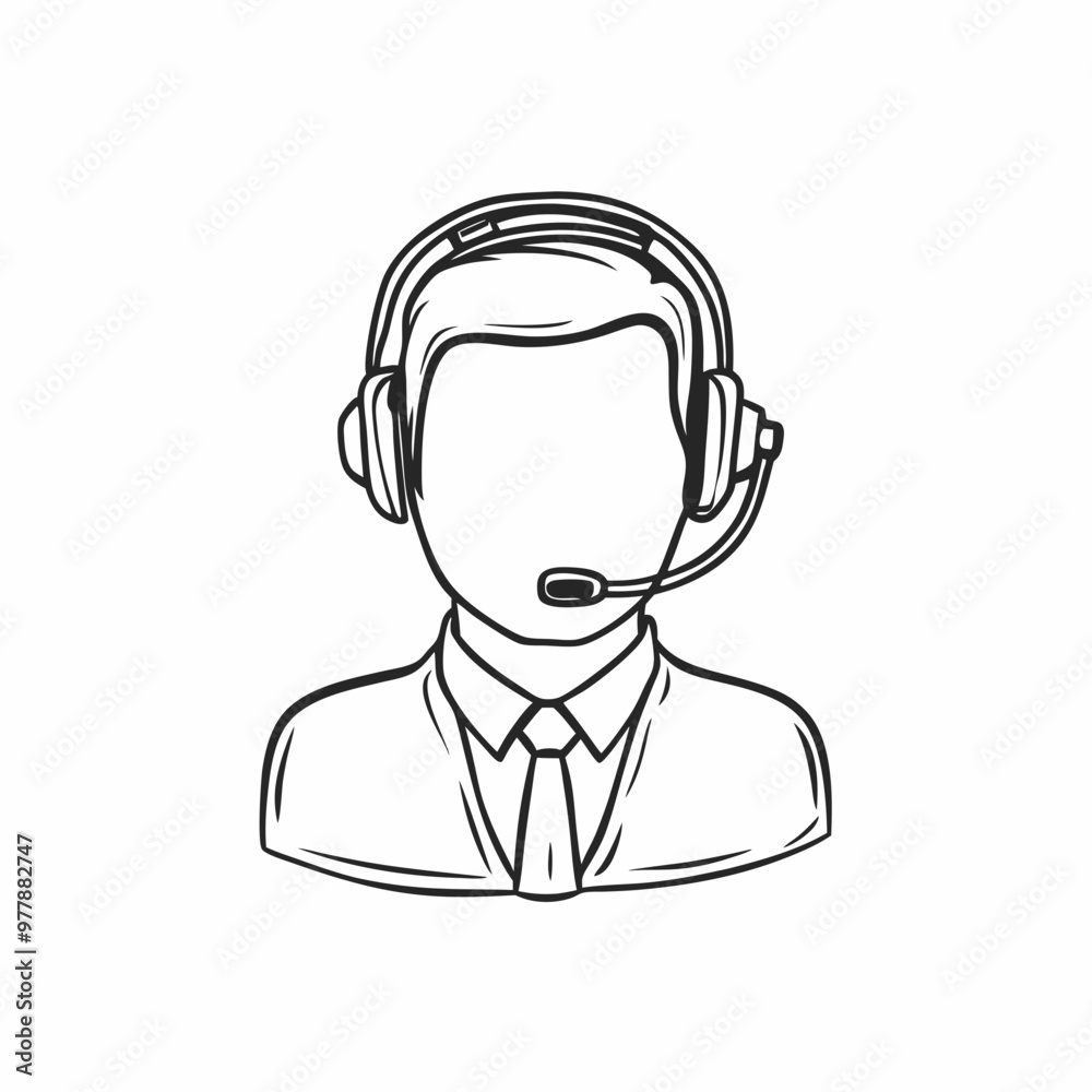 Anonymous man with headset in suit and tie on a plain background for copy space
Anonymous man with headset in suit and tie on a plain background for copy space