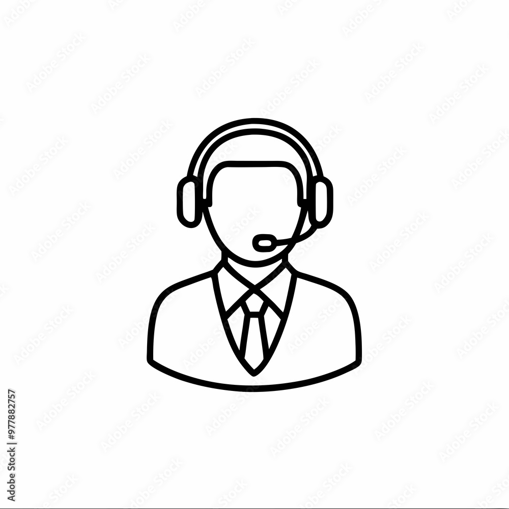 Anonymous man with headset in suit and tie on a plain background for copy space
Anonymous man with headset in suit and tie on a plain background for copy space