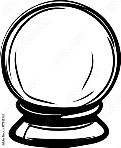 Simple Vector Illustration of a Crystal Ball