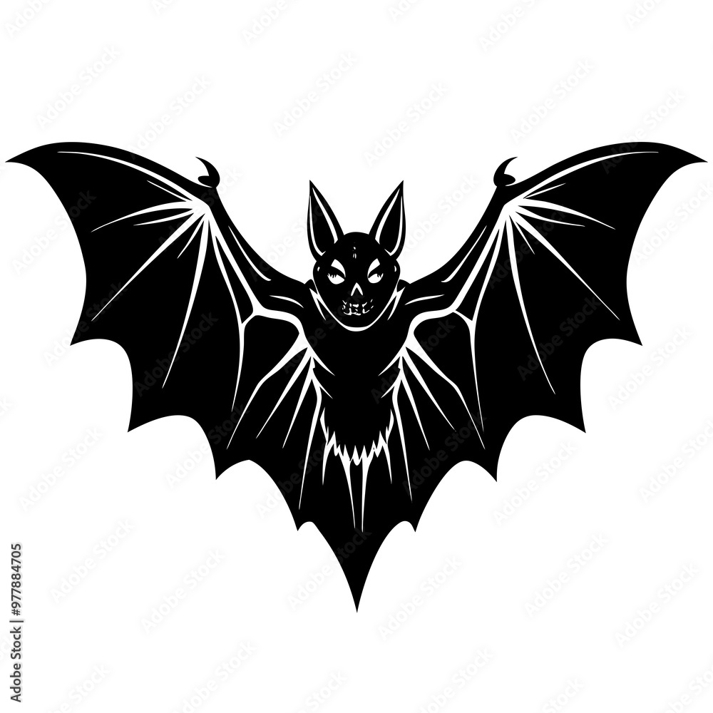 Bat in mid-flight with outstretched wings and a mysterious aura vector Bat in mid-flight with outstretched wings and a mysterious aura vector