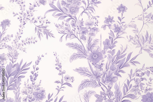 Elegant purple floral wallpaper design