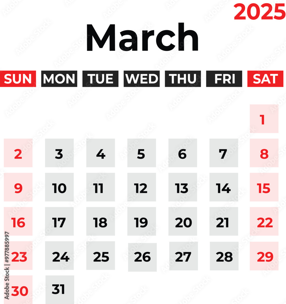 march 2025 Monthly Calendar design week starts from sunday march 2025 Monthly Calendar design week starts from sunday