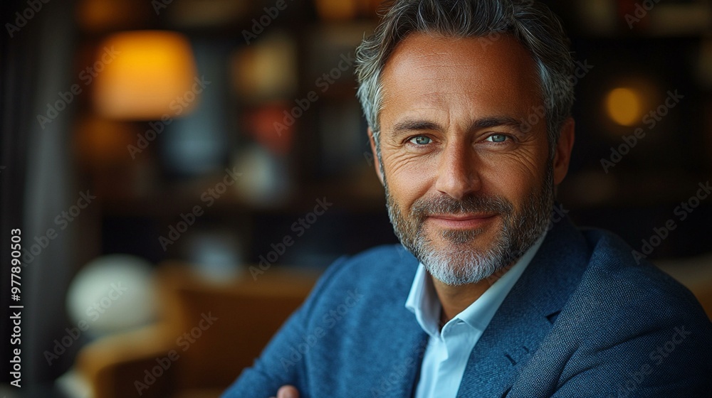 a Satisfied mature businessman with a confident smile, dressed in professional attire and exuding success. a Satisfied mature businessman with a confident smile, dressed in professional attire and exuding success.