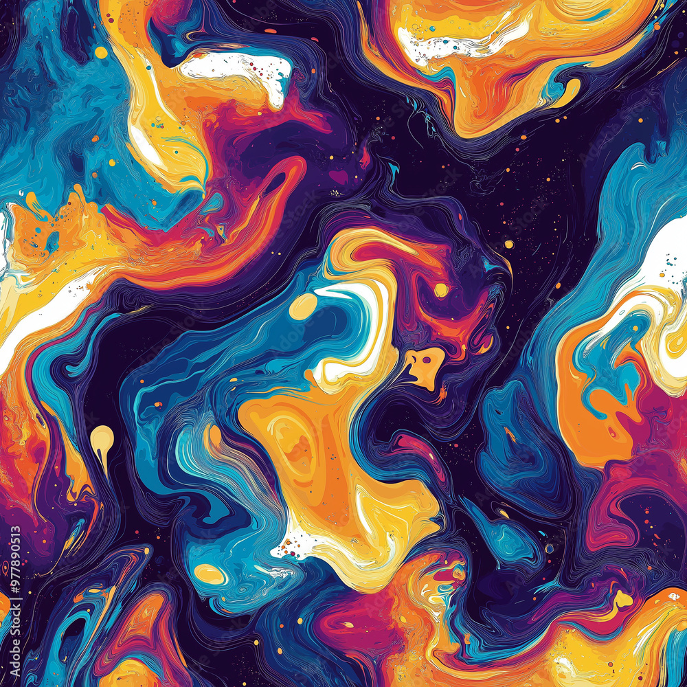 Cosmic style abstract colorful background with swirls, and waves, bright colors Cosmic style abstract colorful background with swirls, and waves, bright colors