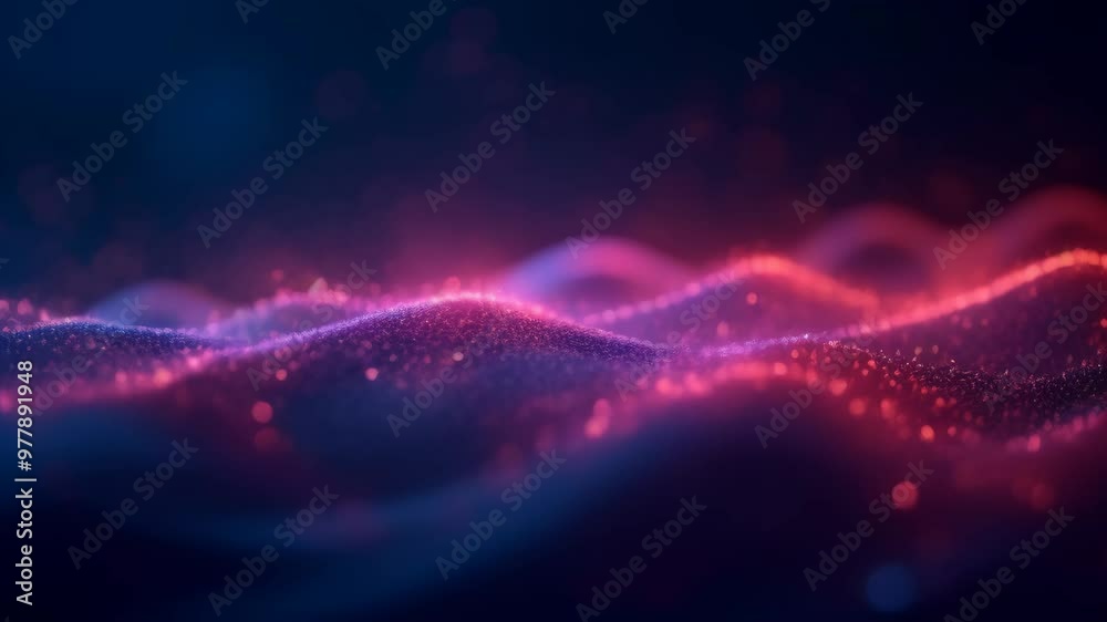 Abstract waves animation in blue and red tones Abstract waves animation in blue and red tones
