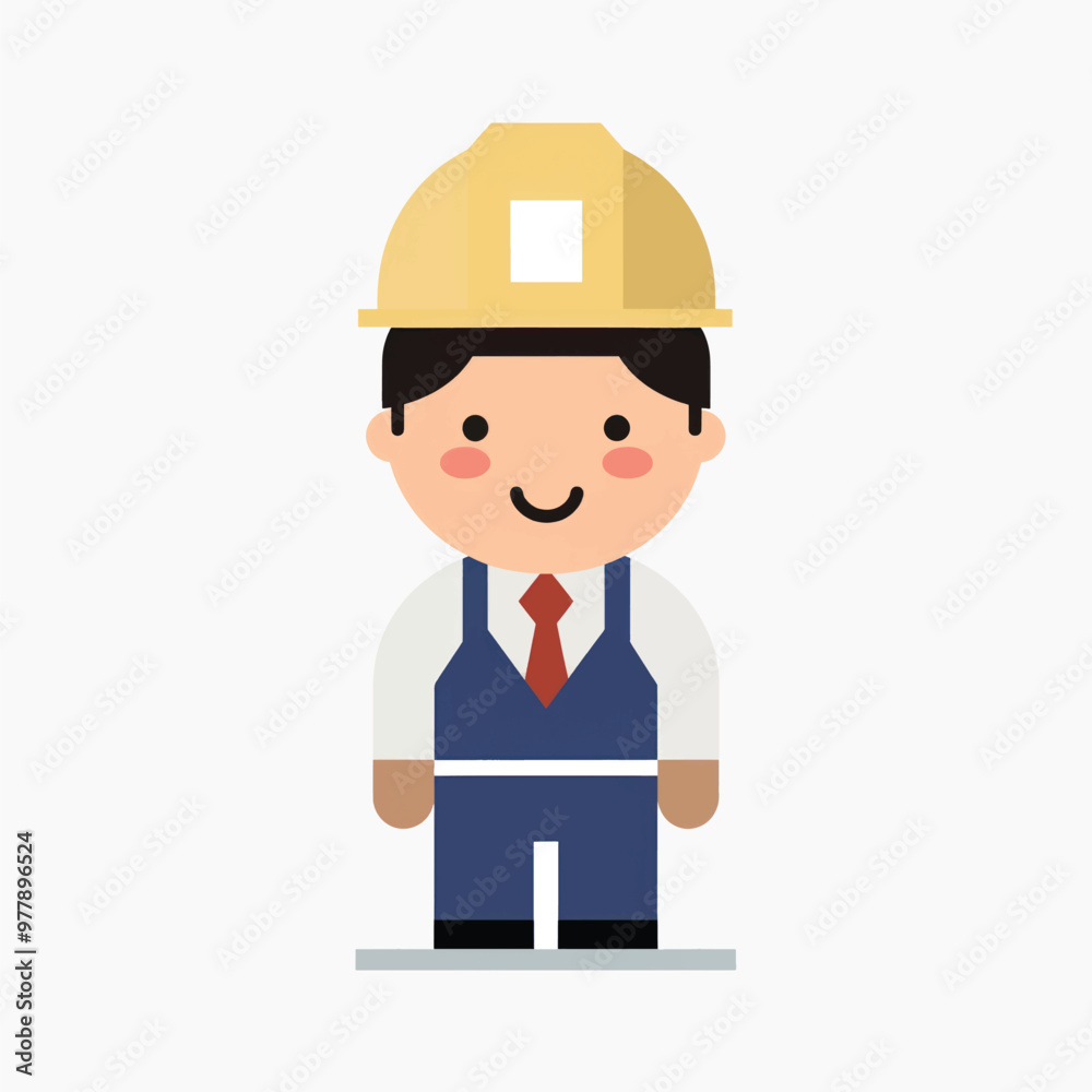 Cartoon construction worker illustration Cartoon construction worker illustration