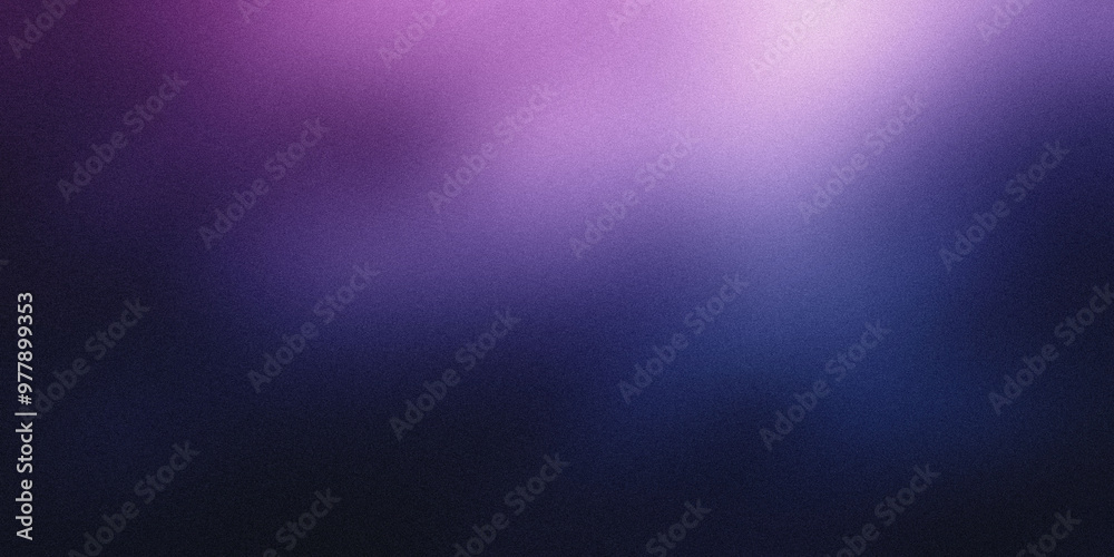 Obraz premium Blurred gradient from royal purple to deep indigo, blending into a dark slate background, noise texture effect