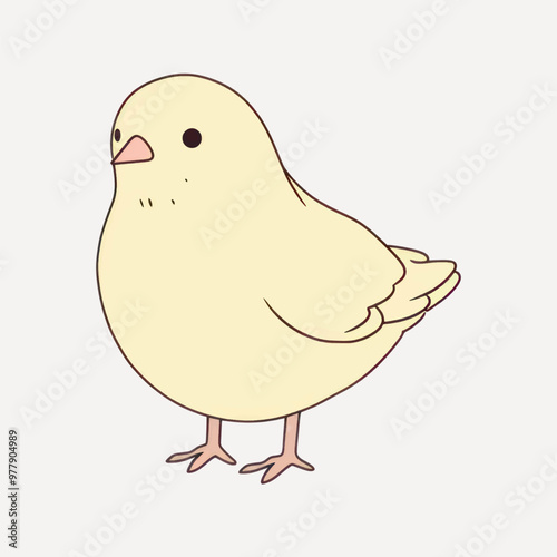 Cute cartoon bird illustration