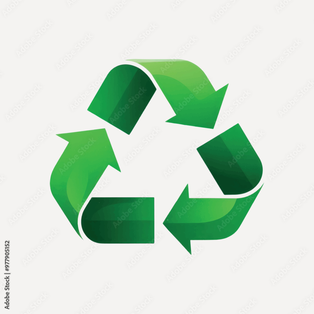 Green recycling symbol illustration Green recycling symbol illustration