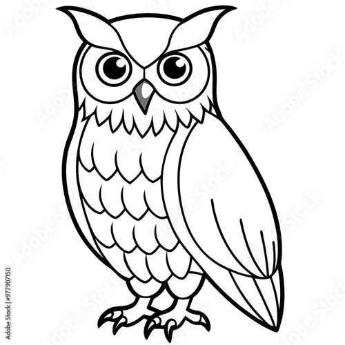owl on a branch vector