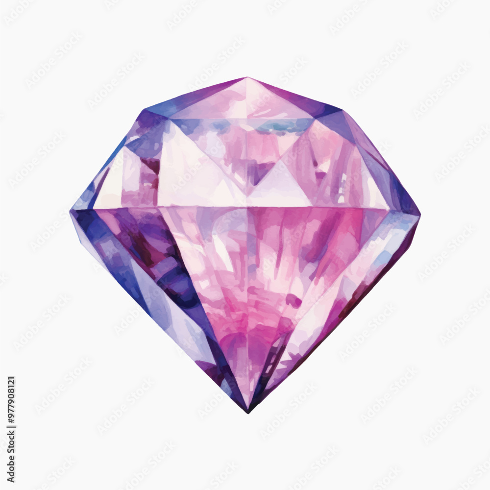Vibrant watercolor pink diamond Vibrant watercolor pink diamond