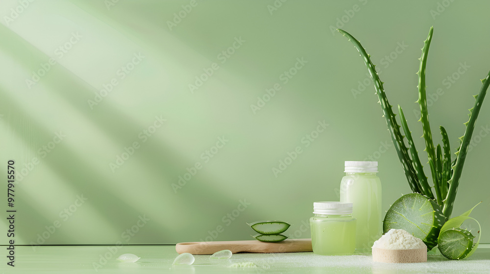 Aloe vera powder, juice, gel, moisturizing cream, and soap duplicate space Aloe vera powder, juice, gel, moisturizing cream, and soap duplicate space