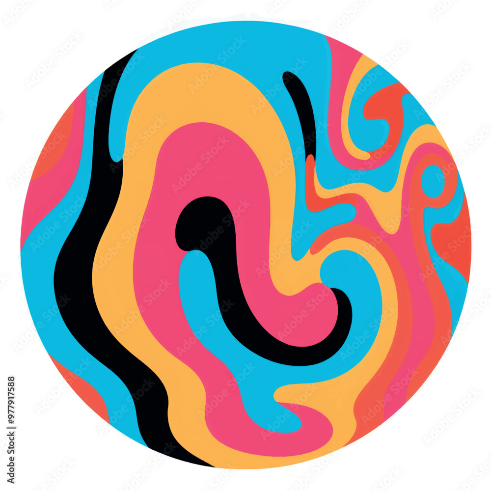 Colorful abstract circular pattern Colorful abstract circular pattern
