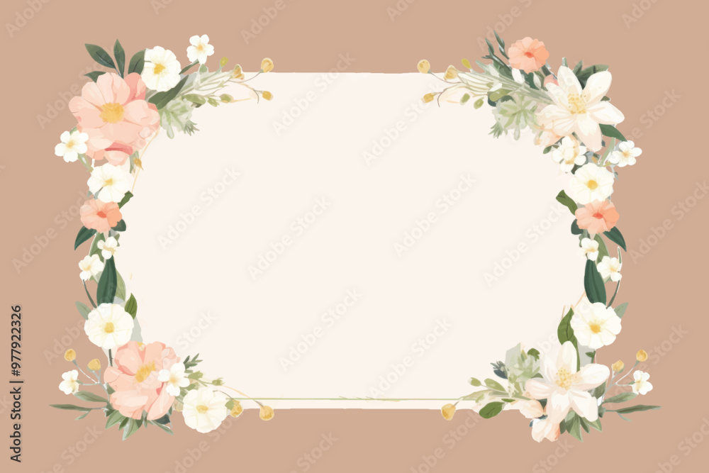Elegant floral border design Elegant floral border design