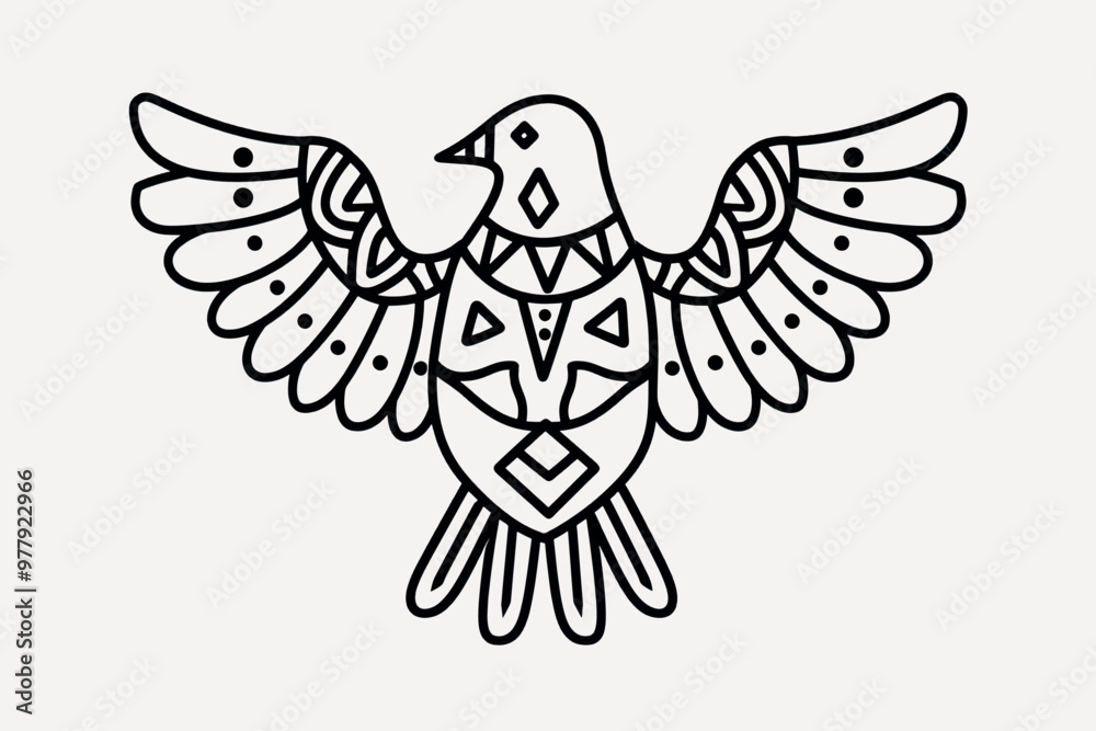 Abstract tribal bird illustration Abstract tribal bird illustration