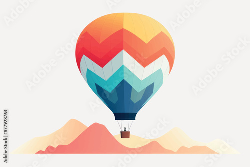 Colorful hot air balloon illustration