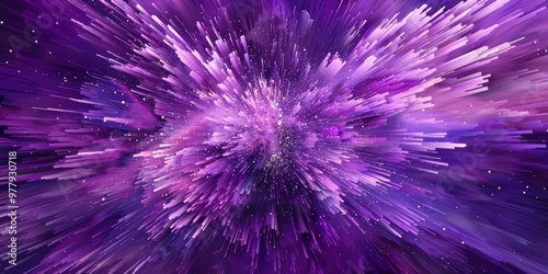 Explosive Cosmic Burst of Vibrant Purple Energy in the Depths of the Universe