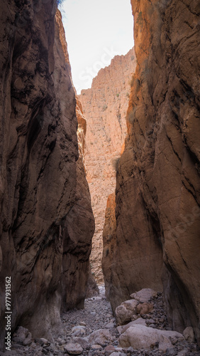 The landscape of the gorge in Morocco