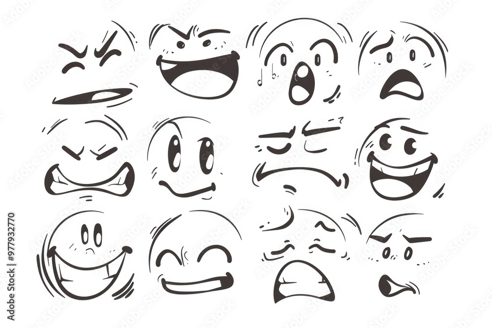 A collection of diverse faces depicted in black and white, ideal for use in editorial or educational contexts A collection of diverse faces depicted in black and white, ideal for use in editorial or educational contexts
