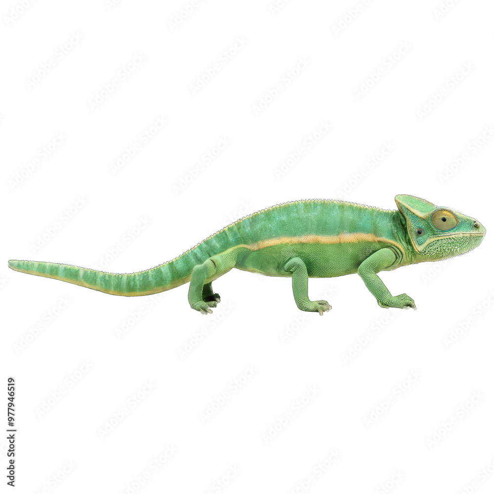 Fototapeta premium chameleon on a white background transparent png