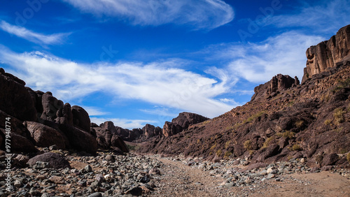 The landscape of Tislite Gorge in Morocco