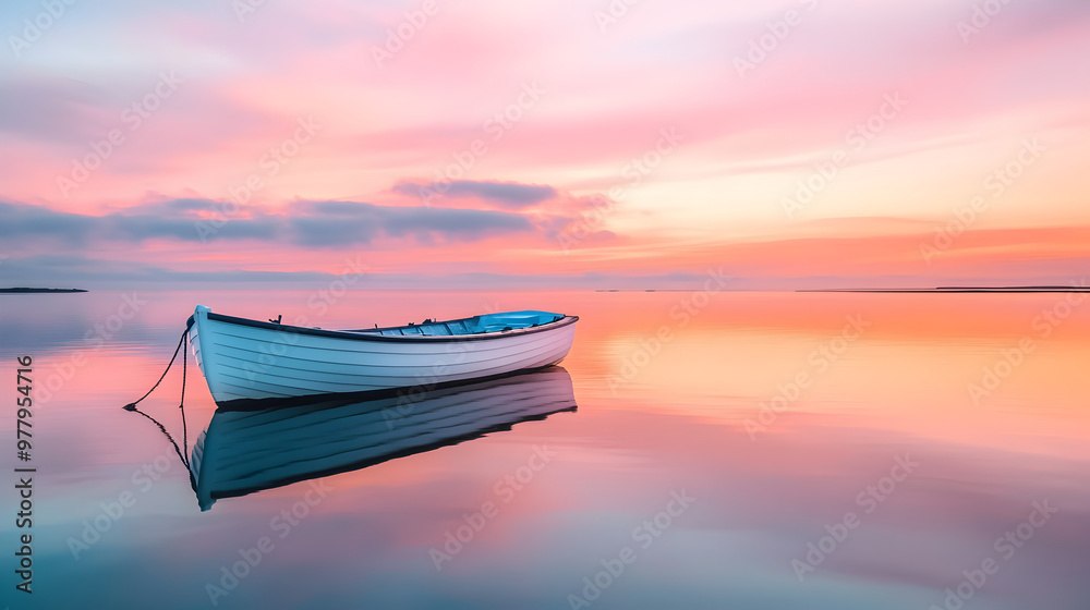 Quiet fishing boat in the middle of a glassy ocean
Quiet fishing boat in the middle of a glassy ocean