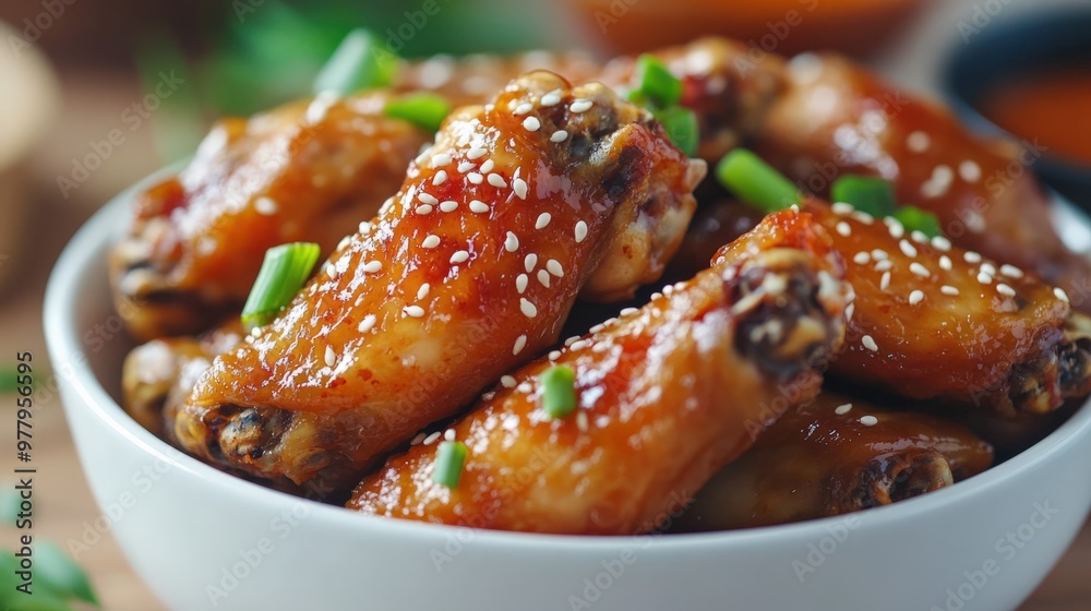 Crispy Baked Wings with Sesame and Sweet Chili Sauce Crispy Baked Wings with Sesame and Sweet Chili Sauce