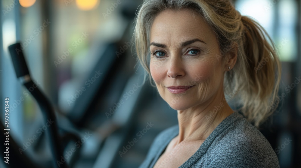 Smiling Senior Lady at the Gym Smiling Senior Lady at the Gym