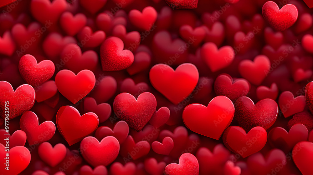A heartful holiday with lots of red hearts on a red background A heartful holiday with lots of red hearts on a red background