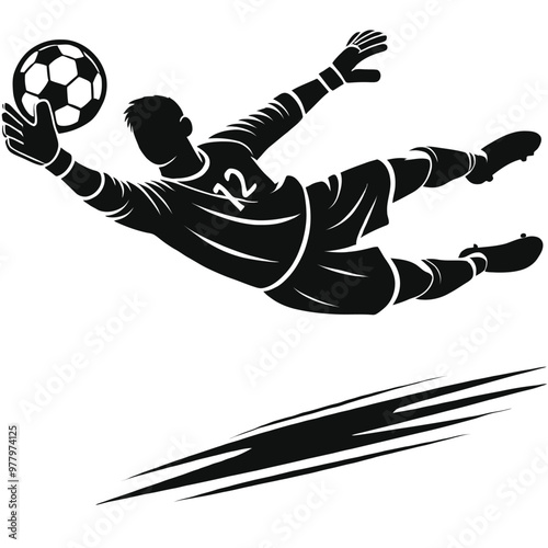 Football Goalkeeper Diving