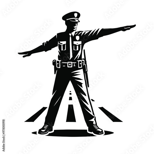 Police Officer Directing Traffic
