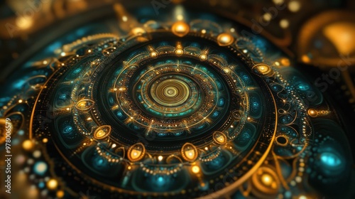 Wallpaper Mural Hypnotic and relaxing fractal mandala.Satisfying and abstract  Torontodigital.ca