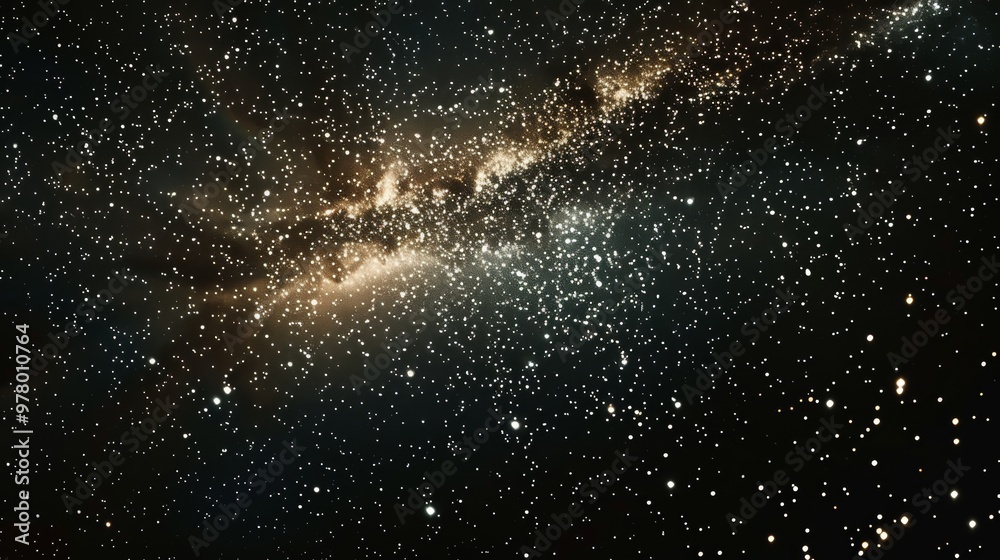 Glittering Cosmic Galaxy Filled with Twinkling Stars on a Dramatic Dark Background Glittering Cosmic Galaxy Filled with Twinkling Stars on a Dramatic Dark Background